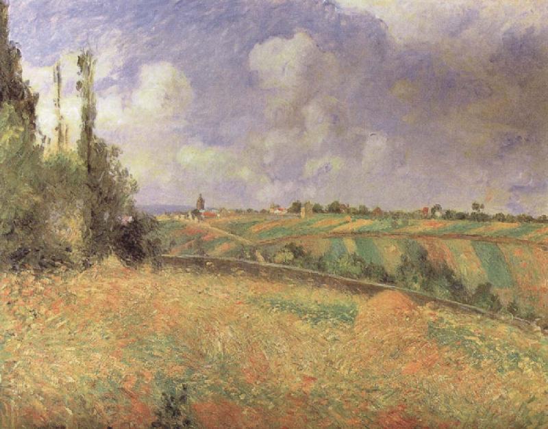 Camille Pissarro Rye Fields at Pontoise oil painting image